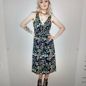 Lace Front Midi Dress